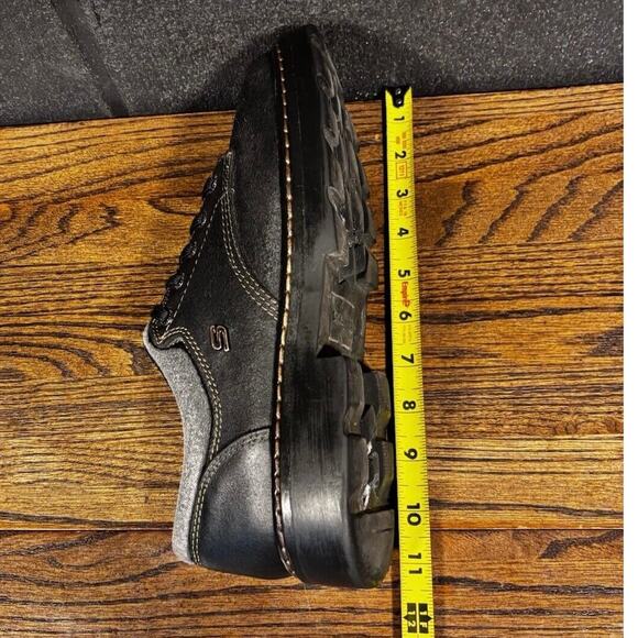 Vintage Skechers Y2K 90s Jammers Women’s Sz 10 Black Leather Chunky Oxford Shoes - Picture 7 of 8